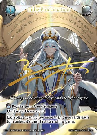 Tithe Proclamation (CPR) (017) - Promotional Cards Foil