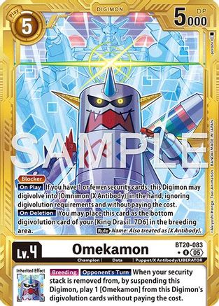 Omekamon - BT20-083 (Gold Border) (BT20-083) - Advanced Booster Digimon Generation Foil