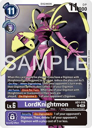 LordKnightmon - AD1-018 (AD1-018) - Advanced Booster Digimon Generation Foil