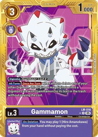 Gammamon - LM-016 (Gold Border) (LM-016) - Advanced Booster Digimon Generation Foil