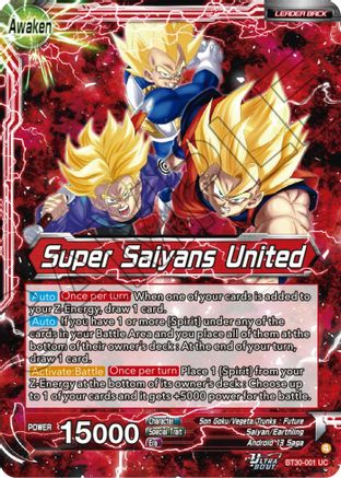Son Goku, Vegeta, & Trunks // Super Saiyans United (BT30-001) - Three Glorious Fighters