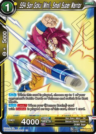 SS4 Son Goku (Mini), Small Super Warrior (BT30-071) - Three Glorious Fighters Foil