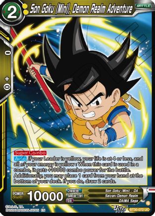 Son Goku (Mini), Demon Realm Adventure (BT30-072) - Three Glorious Fighters Foil