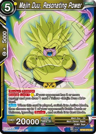 Majin Duu, Resonating Power (BT30-075) - Three Glorious Fighters Foil