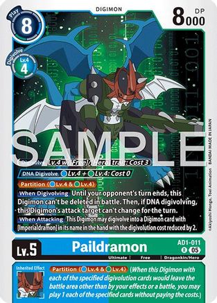 Paildramon - AD1-011 (AD1-011) - Advanced Booster Digimon Generation Foil
