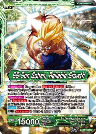 Son Gohan // SS Son Gohan, Reliable Growth (BT30-043) - Three Glorious Fighters