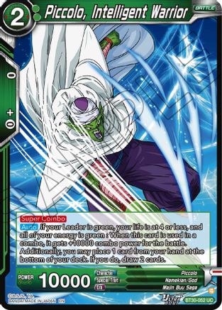 Piccolo, Intelligent Warrior (BT30-052) - Three Glorious Fighters