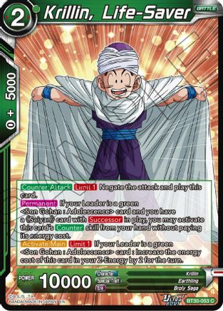 Krillin, Life-Saver (BT30-053) - Three Glorious Fighters Foil