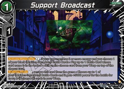Support Broadcast (BT30-084) - Three Glorious Fighters Foil