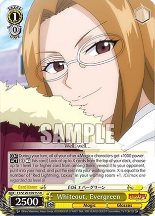 Whiteout, Evergreen (SR) (FT/S120-E021S SR) - FAIRY TAIL 100 YEARS QUEST