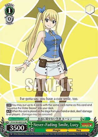 Never-Fading Smile, Lucy (SR) (FT/S120-E031S SR) - FAIRY TAIL 100 YEARS QUEST
