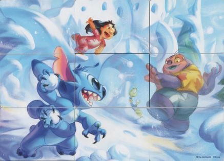 Winterspell Snowball Fight Puzzle Insert (Set of 9)  - Winterspell