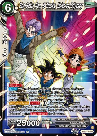 Son Goku, Pan, & Trunks, Universe Odyssey (BT30-124) - Three Glorious Fighters Foil