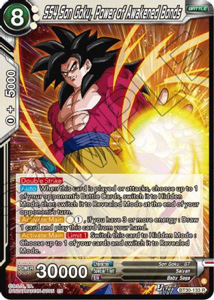 SS4 Son Goku, Power of Awakened Bonds (BT30-133) - Three Glorious Fighters