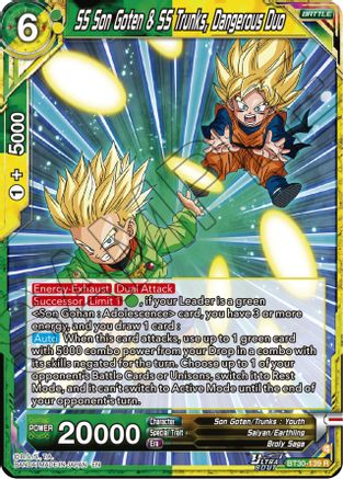 SS Son Goten & SS Trunks, Drangerous Duo (BT30-139) - Three Glorious Fighters Foil