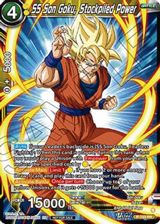 SS Son Goku, Stockpiled Power (Ultra-Bout Series Tournament Pack Vol.2) (P-733) - Tournament Promotion Cards