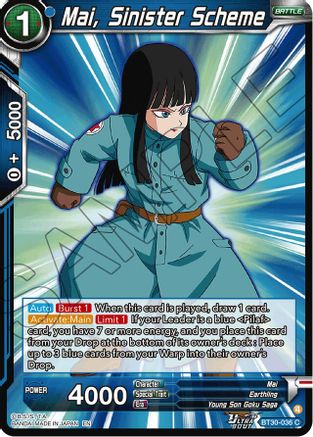Mai, Sinister Scheme (BT30-036) - Three Glorious Fighters Foil