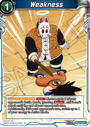 Weakness (BT30-042) - Three Glorious Fighters Foil