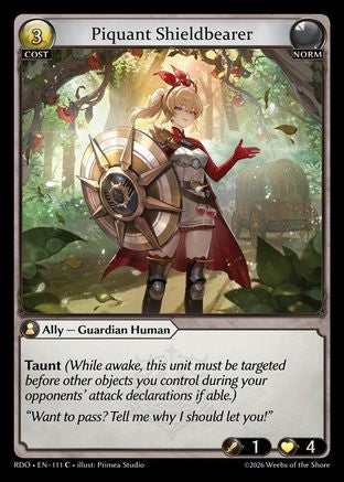 Piquant Shieldbearer (111) - Radiant Origins Foil