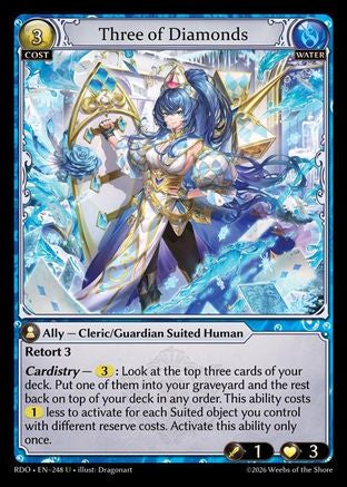 Three of Diamonds (248) - Radiant Origins Foil