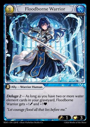 Floodborne Warrior (Curio Foil) (220) - Radiant Origins Foil
