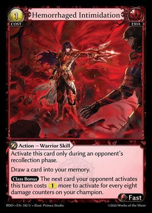 Hemorrhaged Intimidation (Curio Foil) (342) - Radiant Origins Foil