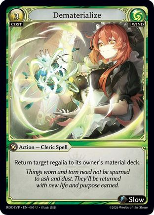 Dematerialize (003) - Radiant Origins Event Pack
