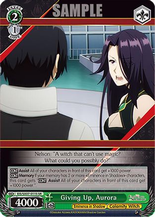 Giving Up, Aurora (SR) (EIS/SX07-011S) - The Eminence in Shadow