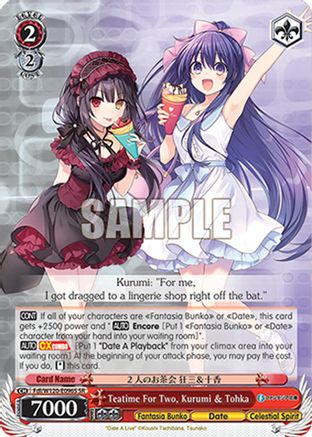 Teatime For Two, Kurumi & Tohka (SR) (Fdl/W120-E096S SR) - Fujimi Fantasia Bunko Vol.2