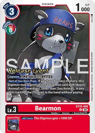 Bearmon - BT25-009 (BT25-009) - Dual Revolution Release Event Cards Foil