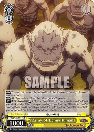 Army of Demi-Humans (B) (OVL/SE51-E11b C) - Nazarick: Tomb of the Undead Vol.3 Extra Booster