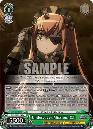 Undercover Mission, CZ (OVL/SE51-E40 C) - Nazarick: Tomb of the Undead Vol.3 Extra Booster
