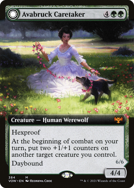 Avabruck Caretaker (Extended Art) (VOW-384) - Innistrad: Crimson Vow: (Extended Art, Double Faced Transform)