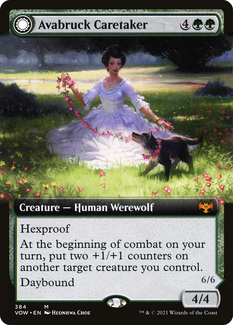 Avabruck Caretaker (Extended Art) (VOW-384) - Innistrad: Crimson Vow: (Extended Art, Double Faced Transform)