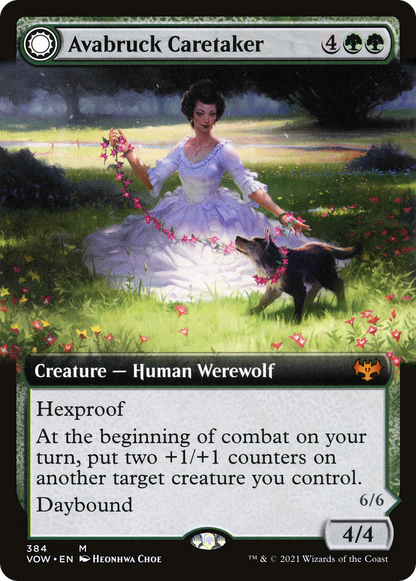 Avabruck Caretaker (Extended Art) (VOW-384) - Innistrad: Crimson Vow: (Extended Art, Double Faced Transform) Foil
