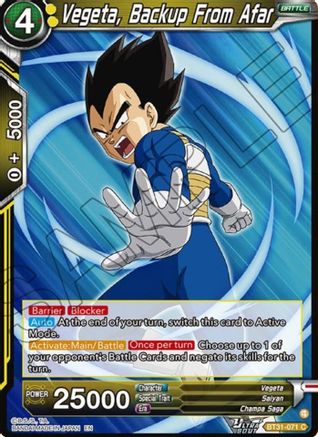 Vegeta, Backup From Afar (BT31-071) - Impact Beyond Dimensions
