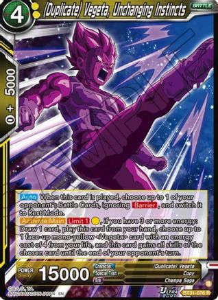 (Duplicate) Vegeta, Unchanging Instincts (BT31-076) - Impact Beyond Dimensions Foil