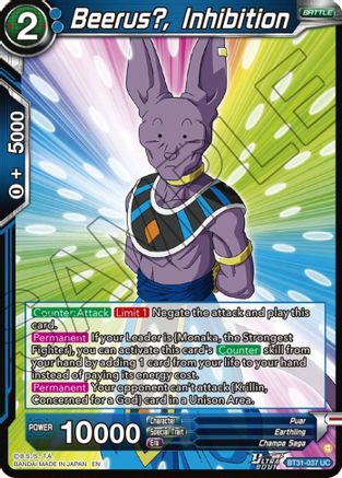 Beerus?, Inhibition (BT31-037) - Impact Beyond Dimensions Foil
