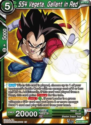 SS4 Vegeta, Gallant in Red (BT31-050) - Impact Beyond Dimensions