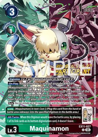 Maquinamon (Regionals 26-27 Season 2 Participant) (EX11-027) - Dawn of Liberator Foil