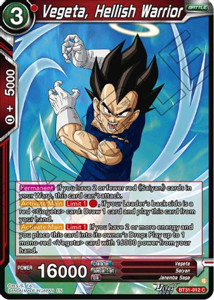 Vegeta, Hellish Warrior (BT31-012) - Impact Beyond Dimensions Foil