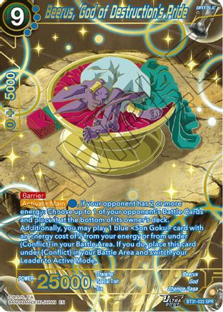 Beerus, God of Destruction's Pride (SPR) (BT31-033) - Impact Beyond Dimensions Foil