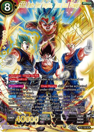 SSB Kaio-ken Vegito, True God Power (SCR) (BT31-150) - Impact Beyond Dimensions Foil