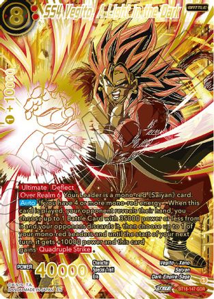 SS4 Vegito, A Light in the Dark (GDR) (BT18-147) - Impact Beyond Dimensions Foil