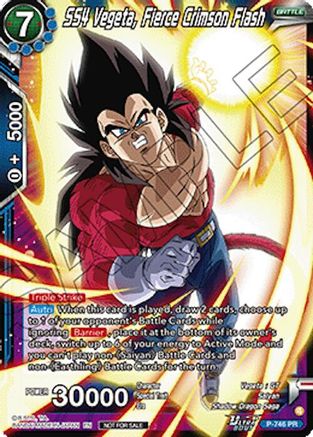 SS4 Vegeta, Fierce Crimson Flash (Ultra-Bout Series Tournament Pack Vol.3) (P-746) - Tournament Promotion Cards