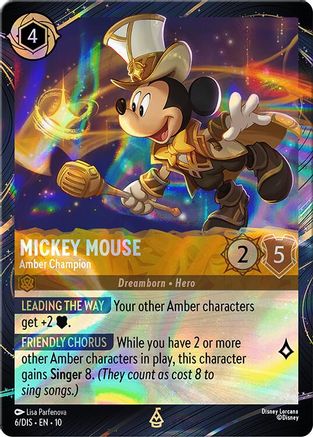 Mickey Mouse - Amber Champion (6) - Disney Lorcana Promo Cards Holofoil