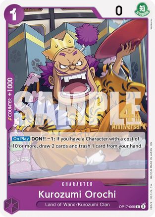 Kurozumi Orochi (OP17-066) - The World's Strongest Warriors Release Event Cards
