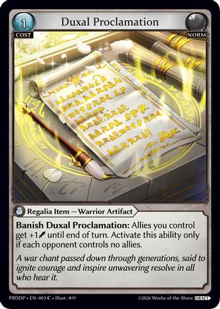 Duxal Proclamation (003) - asphodelparadise Draft Pack