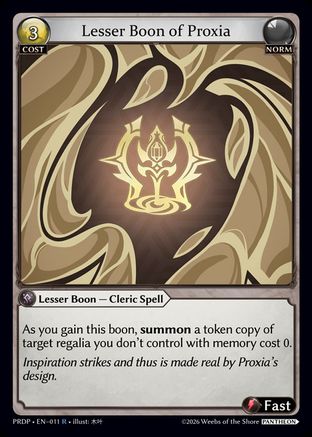 Lesser Boon of Proxia (011) - asphodelparadise Pantheon