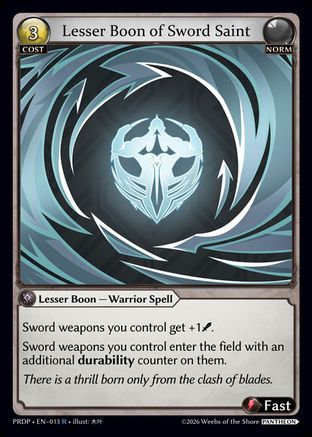 Lesser Boon of Sword Saint (013) - asphodelparadise Pantheon